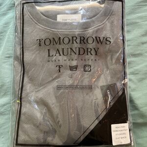 Tomorrow’s Laundry French Terry Crewneck Sweater XL  Quiet Shade (Gray) #D22502